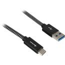 Sharkoon Sharkoon USB 3.1 A-C black / grey 0.5m - Aluminum + Braid