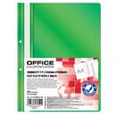 Office Products Dosar plastic PP cu sina, cu gauri, grosime 100/170 microni, 50 buc/set, Office Products - verde