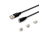 SAVIO Savio CL-155 USB cable 2 m USB 2.0 USB C Micro USB A/Lightning Black