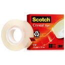 3M - SCOTCH Banda adeziva transparent cristal, se rupe usor, 19mm x 33m, 3M - SCOTCH Crystal