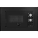 Bosch incorporabil BEL620MB3, 20 l, 800 W, digital, 5 programe de gatire, iluminare led, functie dezghetare, grill, Negru