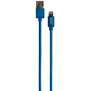 Grixx Cablu date GRIXX - 8-pin to USB Apple MFI License, impletit, lungime 1m - albastru