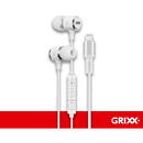 Grixx Casti GRIXX - pentru iPhone/iPad/iPod, cu telecomanda si microfon, nylon impletit - albe