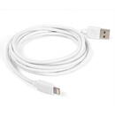 NewerTech OWC Prem. Braided USB - Lightning 2m - white