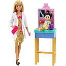 Barbie Mattel Barbie pediatrician doll (blonde), playset with toddler