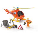 Simba Simba Fireman Sam Helicopter Wallaby, Toy Vehicle (Orange/Yellow, Includes Figure)