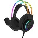 AQIRYS Cygnus RGB, virtual 7.1 surround, USB, Negru