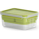 Emsa Emsa CLIP & GO Lunchbox XL, lunch box (green/transparent, with inserts)