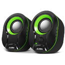 SVEN SVEN 290 2.0 SPEAKERS BLACK GREEN 2X2,5W