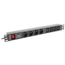 LANBERG Lanberg Power strip Rack PDU (1u,10a,8x 230v,2m) pdu-04e04i-0200-iec-bk