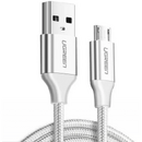 UGREEN CABLU alimentare si date Ugreen, "US290", Fast Charging Data Cable pt. smartphone, USB la Micro-USB, braided, 1.5m, alb "60152" (include TV 0.06 lei) - 6957303861521