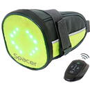 Spacer GEANTA reflectorizanta SPACER pentru Bicicleta, cu semnalizare LED prin telecomanda si de montat la sa, "SPBB-LEDSign"