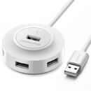 UGREEN UGREEN CR106 Hub Adapter 4in1, 4xUSB, 1m (white)