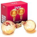 INNR Innr Smart Filament Bulb E27 Vintage Globe, LED Lamp (2-Pack, Replaces 30 Watt)