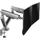 nano RS NanoRS 2-Fold Gaming Monitor Mount 17-32" with Adjustable RGB LED Lighting Desk Mount Height Adjustable Swivel Tilt Max. 9kg VESA 75x75 / 100x100