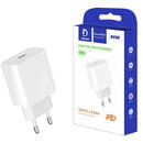 DENMEN TRAVEL CHARGER DENMEN DC06 SINGLE 3.6A 20W WHITE 3600mAh TYPE-C POWER DELIVERY INPUT