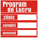 DIVERSE Indicator "Program de lucru", 20cmx20cm, PVC