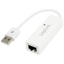 LogiLink USB 2.0 la Ethernet RJ45  alb