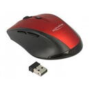 Delock DELOCK Maus 2,4 GHz USB Optic 1600 dpi 5 butoane Rosu/Negru