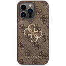 Guess Guess Husa Leather 4G Metal Logo iPhone 14 Pro Brown
