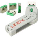 LINDY Lindy port lock 4pcs. - Code green