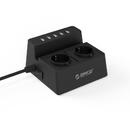 Orico Orico ODC-2A5U-V1-EU-WH Power strip / HUB 5x USB 2.4A 2500W (black)