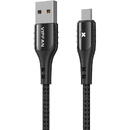 Vipfan USB to Micro USB cable Vipfan Colorful X13, 3A, 1.2m (black)