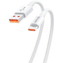 Vipfan USB to USB-C cable Vipfan X17, 6A, 1.2m (white)