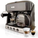 Del Caffe Espressor Del Caffe CoffeeShot 3 in 1 , 15 bari, 1.25 l, Functie spumare, programare, Negru/Inox