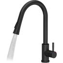 QUADRON QUADRON JULIA Steinsteel Pull Out + Stream Change VERY BLACK kitchen mixer - matte black