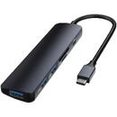 Devia Devia Multihub Leopard 5 In 1 Type-C la 3xUSB3.0 + SD/TF + PD Gray-T.Verde 0.1 lei/buc