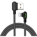 Mcdodo Mcdodo CA-4674 LED Angle USB Lightning Cable, 0.5m (Black)