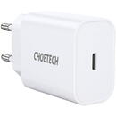 choetech Q5004 V4, USB Tip C, functie de incarcare rapida, PD, 20W, Alb