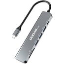 Dudao Adapter 6in1 Dudao A15S USB-C to 3x USB, 1x USB-C, SD / TF (gray)