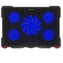 Tellur Cooler pentru laptop de 17", 5 ventilatoare, LED, 2USB, Negru