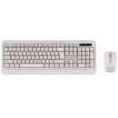 Tellur Kit tastatura si mouse fara fir Green, 2.4GHz, nano receiver, crem