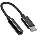 JOYROOM Adaptor Joyroom 3,5 mm mini jack to USB Type C headphone adapter black (SH-C1)