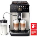 Philips Saeco Espressor automat Saeco GranAroma SM6582/30, sistem de lapte Latte Duo, 16 bauturi, ecran TFT color, 6 profiluri utilizator, filtru AquaClean, rasnita ceramica, functie DoubleShot, Crem metalic