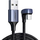 UGREEN Angle cable USB2.0 Male to USB-C UGREEN 3A, 2m (black)