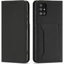 Hurtel Magnet Card Case for Xiaomi Redmi Note 11 Pouch Card Wallet Card Holder Black