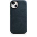 iCarer iCarer Oil Wax Premium Leather Case iPhone 14 Magnetic Leather Case with MagSafe Dark Blue (WMI14220701-BU)