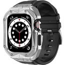 KINGXBAR Kingxbar CYF140 2in1 Rugged Case for Apple Watch 8, 7 (45 mm) Stainless Steel with Strap Silver