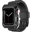 KINGXBAR Kingxbar CYF134 2in1 Rugged Case for Apple Watch 8, 7 (45 mm) Stainless Steel with Strap Black