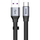 Baseus Simple flat cable USB / USB Type C SuperCharge 5A 40W Quick Charge 3.0 QC 3.0 23cm gray (CATMBJ-BG1)