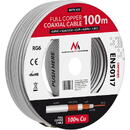 MACLEAN Cablu coaxial , Cablu antenă satelit, RG61.02CU+4.8FPE+CU/P+32*0.12CU+6.8PVC, 100M, MCTV-472