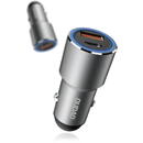 Dudao Dudao USB / USB Car Charger Type C Power Delivery Quick Charge 22.5 W Gray (R4PQ)
