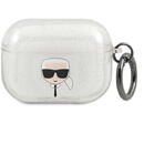 Karl Lagerfeld Karl Lagerfeld KLAPUKHGS AirPods Pro cover srebrny/silver Glitter Karl`s Head