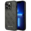 Guess Guess GUHCP14XG4GFGR iPhone 14 Pro Max 6,7" szary/grey hard case 4G Metal Gold Logo