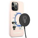 Karl Lagerfeld Karl Lagerfeld KLHMP13LSSKCI iPhone 13 Pro  / 13 6,1" hardcase jasnoróżowy/light pink Silicone Ikonik Karl & Choupette Magsafe