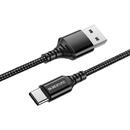 Borofone  USB la USB Type-C  BX54 Ultra bright, 1 m, 2.4A, Negru